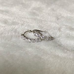 🆕 Diamonique Petite Polished Hoop Earrings, 14K